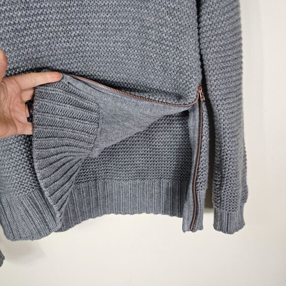 Lululemon Karma Kurmasana Sweater Merino Wool Heathered Medium Grey Size 6 - Picture 3 of 8